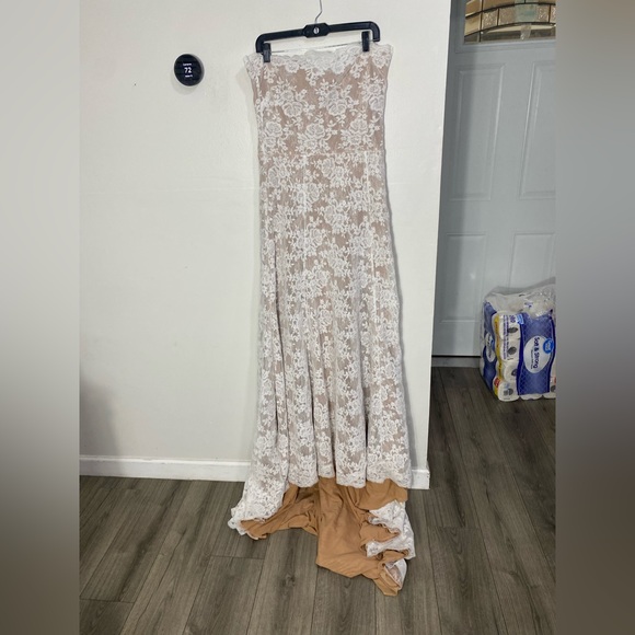 V Chapman The Whitby Gown White Chantilly Lace Bridal Sz‎ 14 MISSING SLEEVES PO - Picture 2 of 14